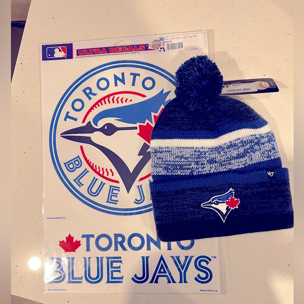 Blue Jay Winter Hat and Stickers